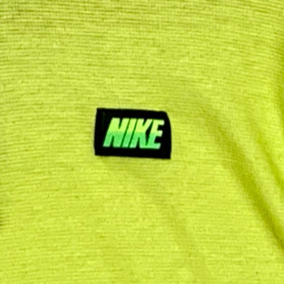 Vintage Nike Men Gradient Cycling Jersey 1/4 Zip Shirt Green/Yellow Short Sleeve - Picture 2 of 8